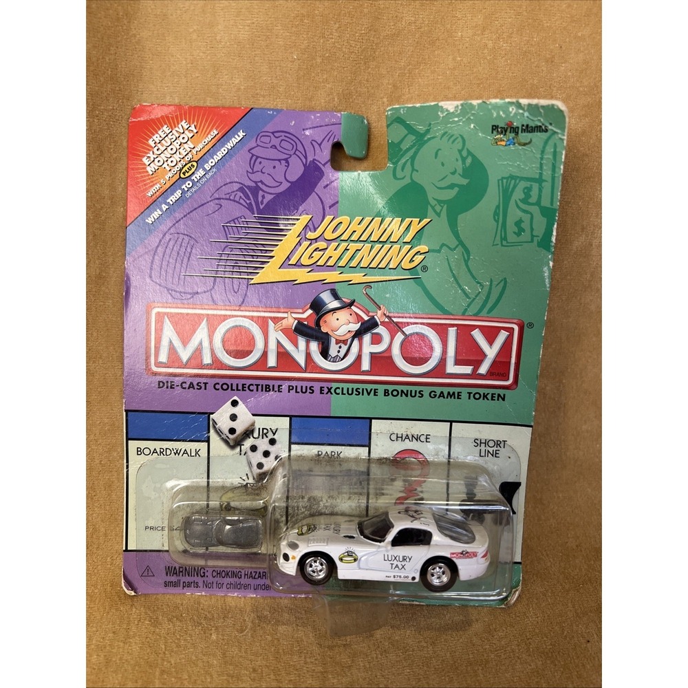 Johnny Lighting Monopoly Park Place Blue Pontiac Tempest W/Token‎